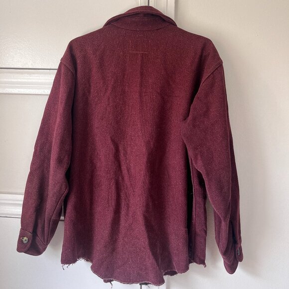 Vintage Burgundy Wool Shacket - Picture 2 of 3